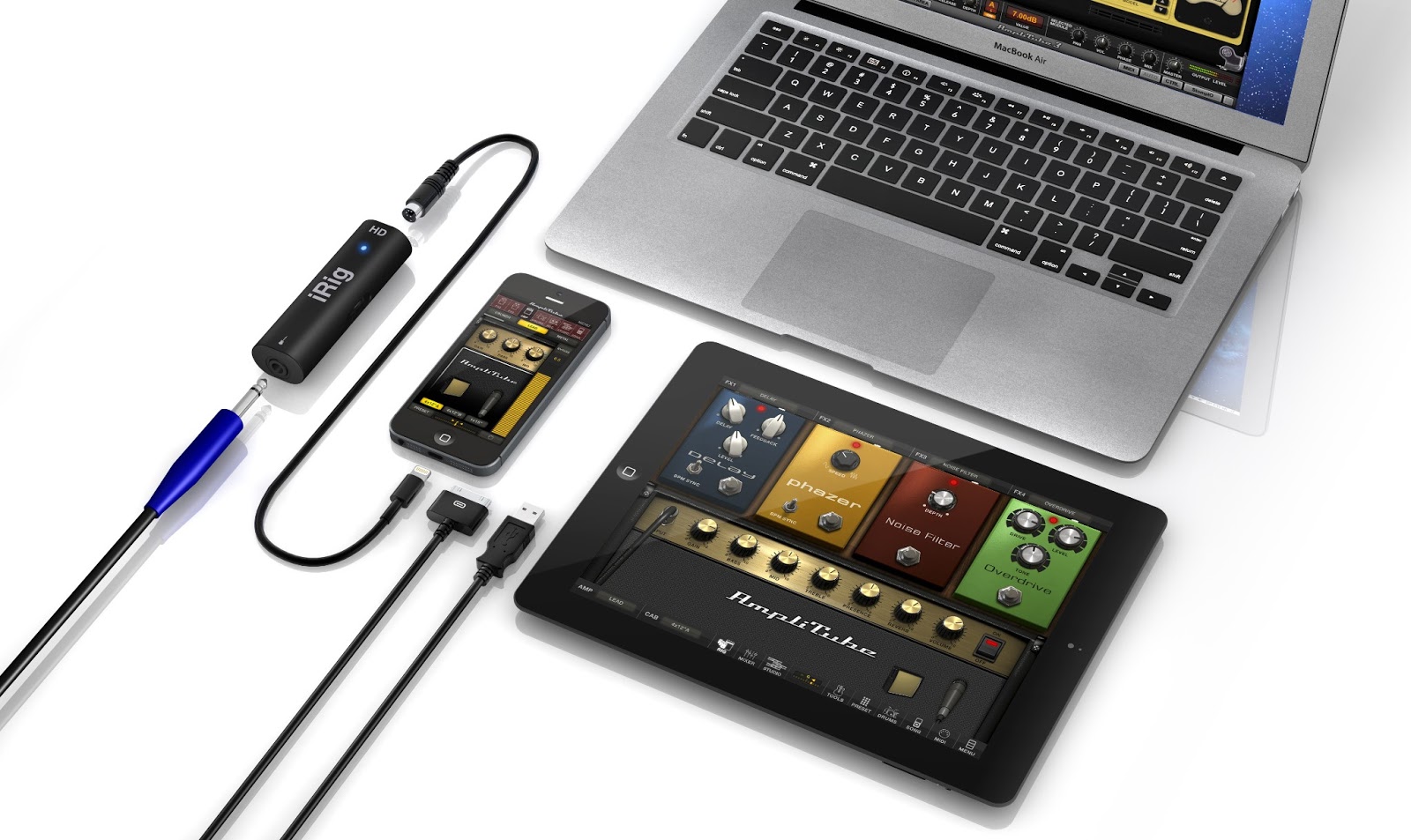 Mobile interface IK Multimedia iRig HD 2 for connecting the guitar
