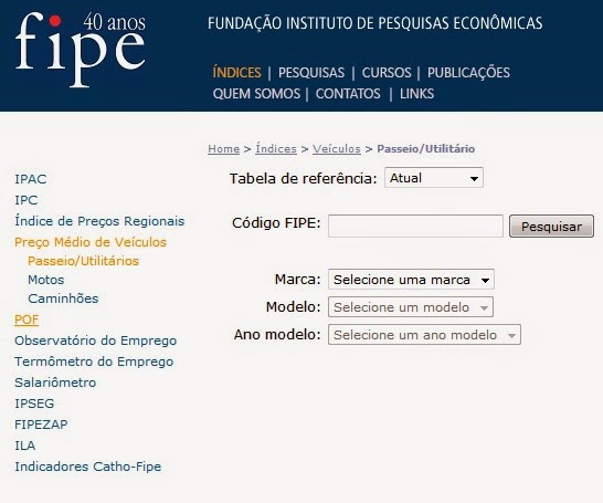 FIPE CARROS 2013 - 2014 - ACESSO DIRETO A TABELA FIPE.ORG CARROS