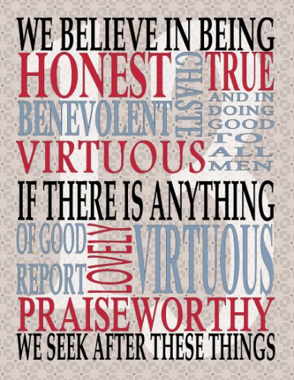 I Need That! Crafts: 13th Report of Religion Subway Artwork Printable image about 13th Article of Faith Printable titled I Will need That! Crafts: 13th Report of Religion Subway Artwork Printable