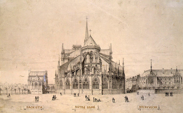 Stunning Image of Notre Dame Paris in 1843 