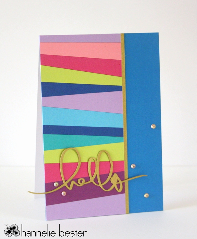 jewel colored hello card