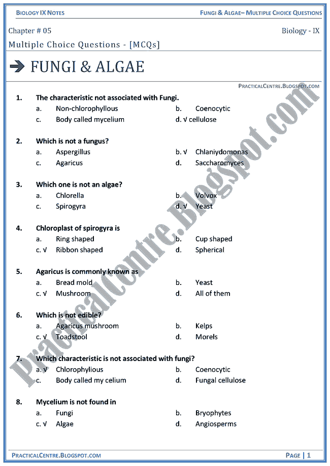 fungi-and-algae-mcqs-biology-ix