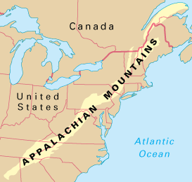 Map Of The Appalachian Mountains Landform And Mountains