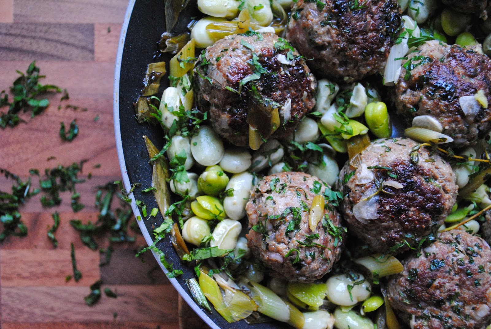Fatboy's Kitchen Beef & Lamb Meatballs with Broad Beans