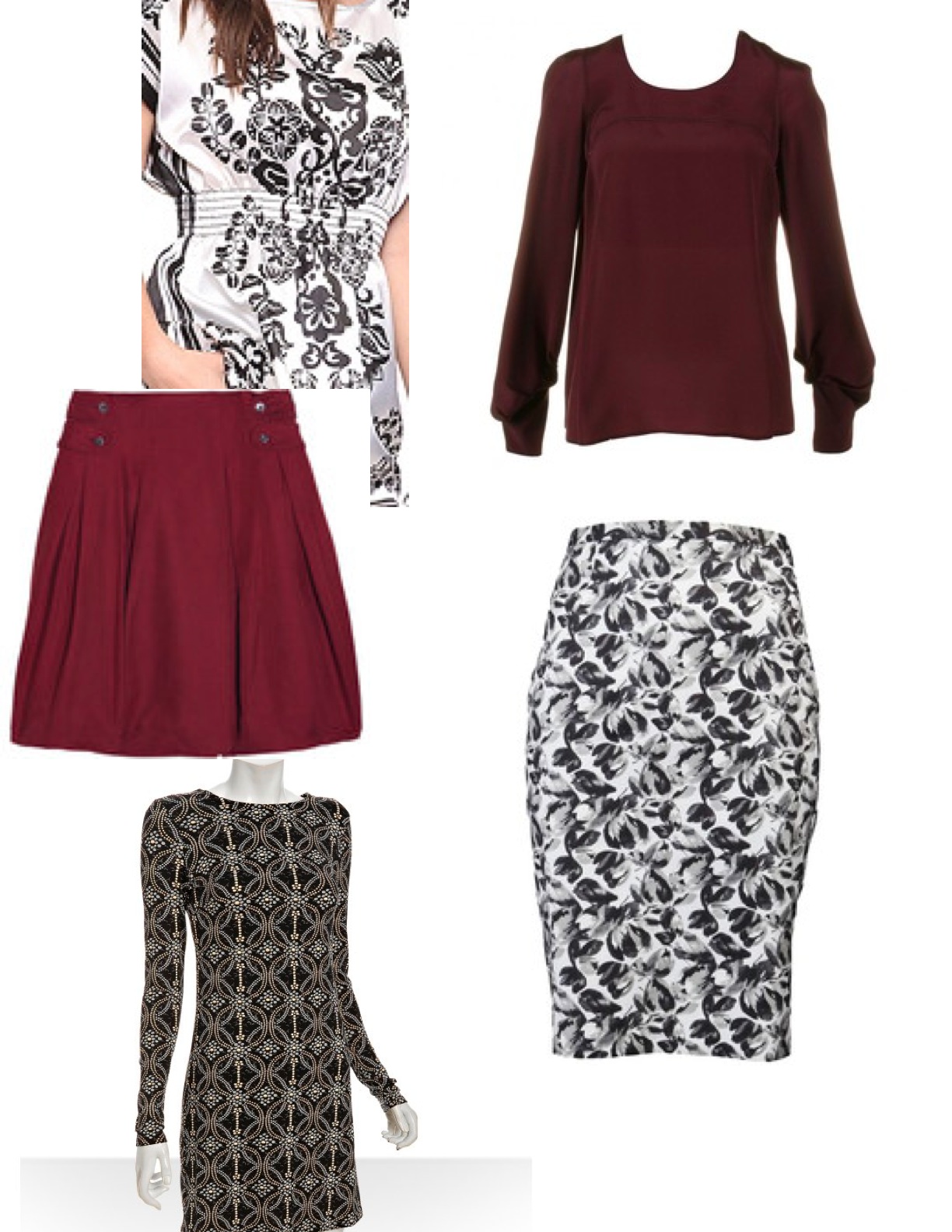 From Room to Groom Black and White with a Pop of Burgundy