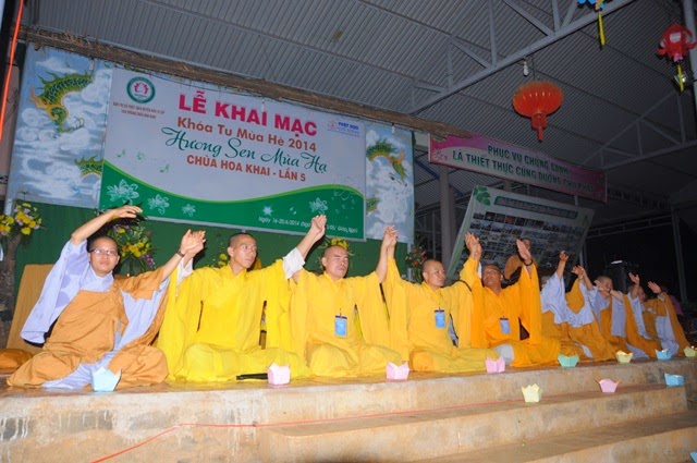 chùa hoa khai,khóa tu mùa hè,đăk nông,thắp nến,tri ân