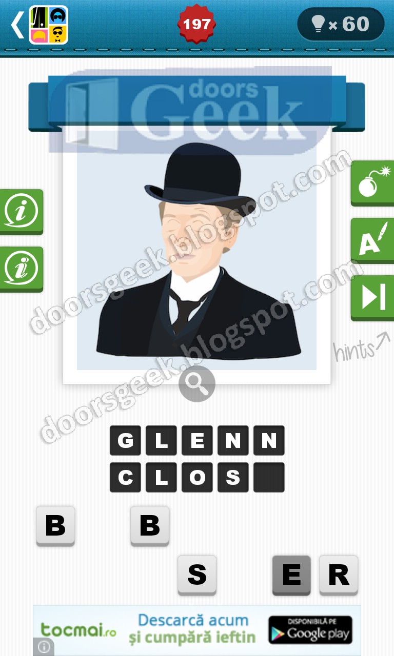 Celebrity Quiz Level 197 (bubble quiz games) Doors Geek