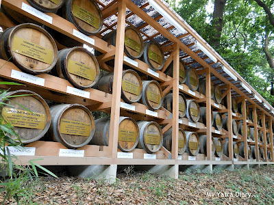 Wine barrels in the path towards the Meiji Jingu Shrine, Tokyo