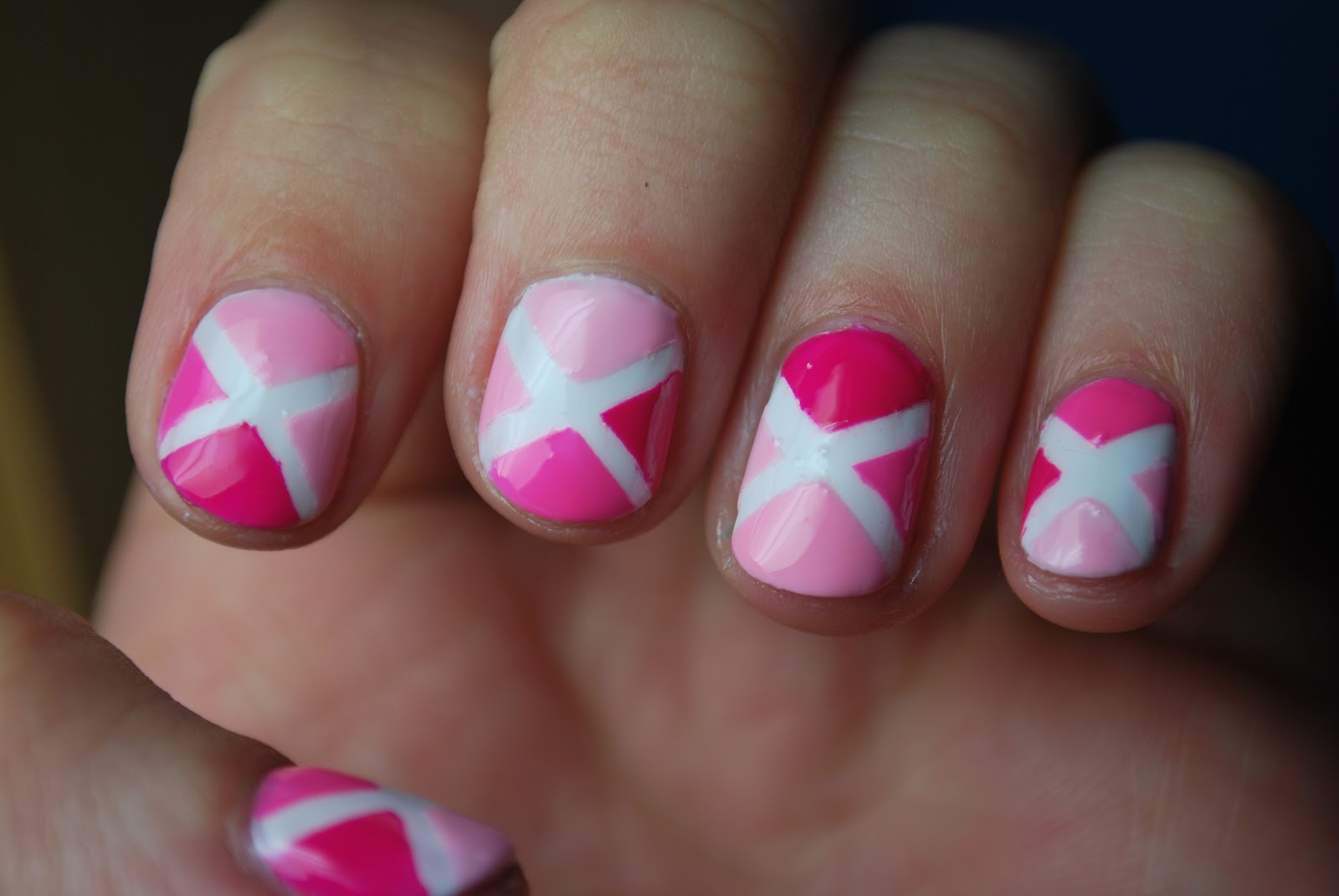WellNailed x. Barry M Pink CrissCross Nail Art