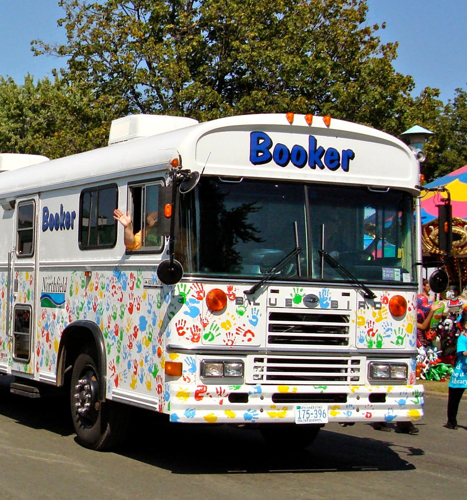 Booker, the Book Bus will be out in the community all summer!