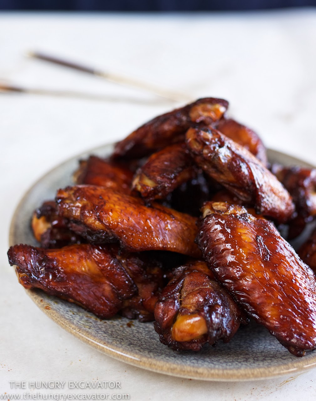The Hungry Excavator Dad's Grilled Chicken Wings (with Chinese Rose Wine & Five Spice Powder)