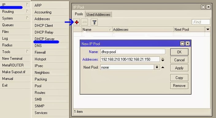 Mikrotik DHCP IP Pool Mikrotik DHCP IP Pool