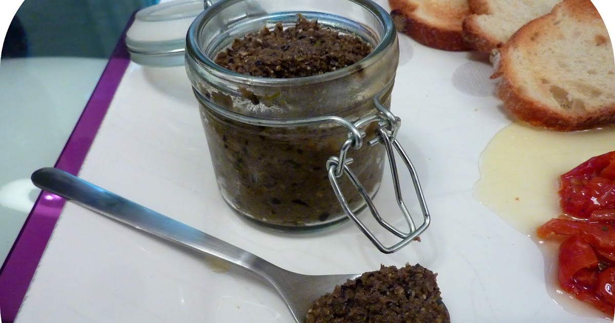 Tapenade d'olives noires sans anchois toute simple