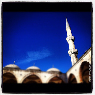A mosque spire in Istanbul, Turkey.