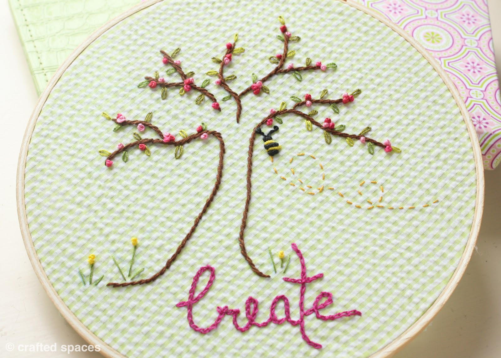 Crafted Spaces Embroidery Hoop Art
