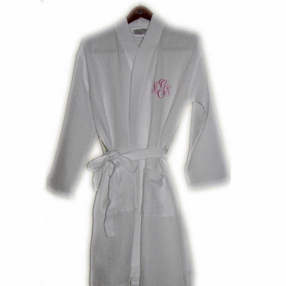 monogrammed cotton robes