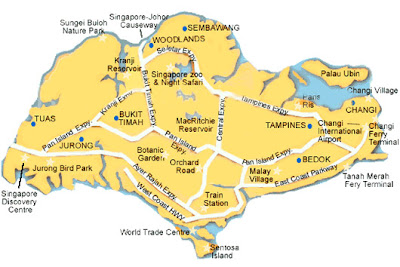 Singapore Map Political Regional