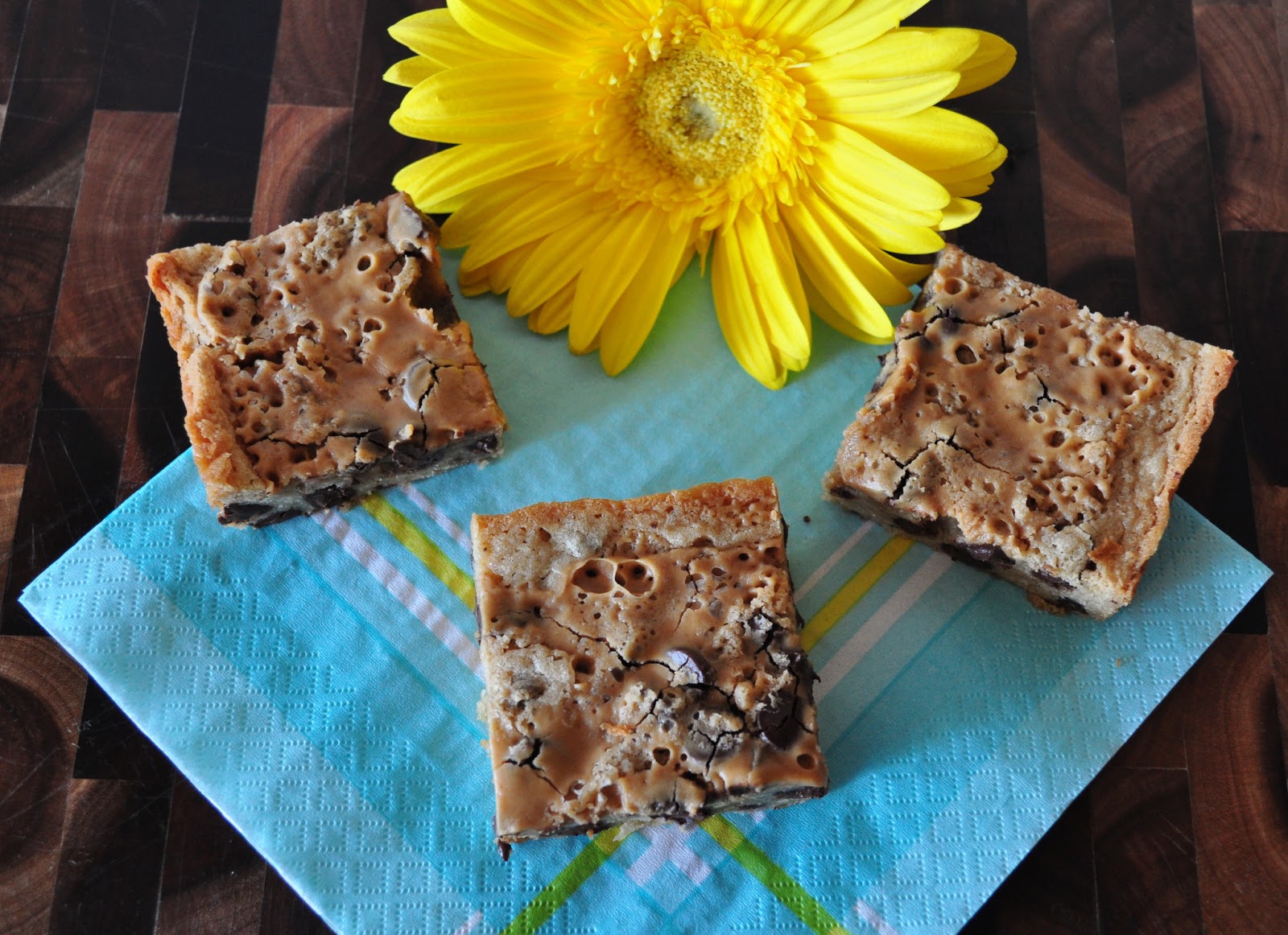 My Tiny Oven Peanut Butter Swirl Chocolate Chip Blondies