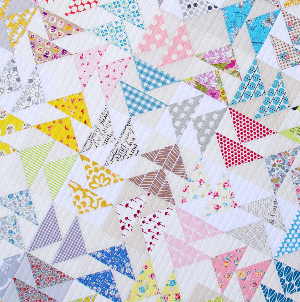 Red Pepper Quilts Double Flying Geese Quilt A Finished Quilt