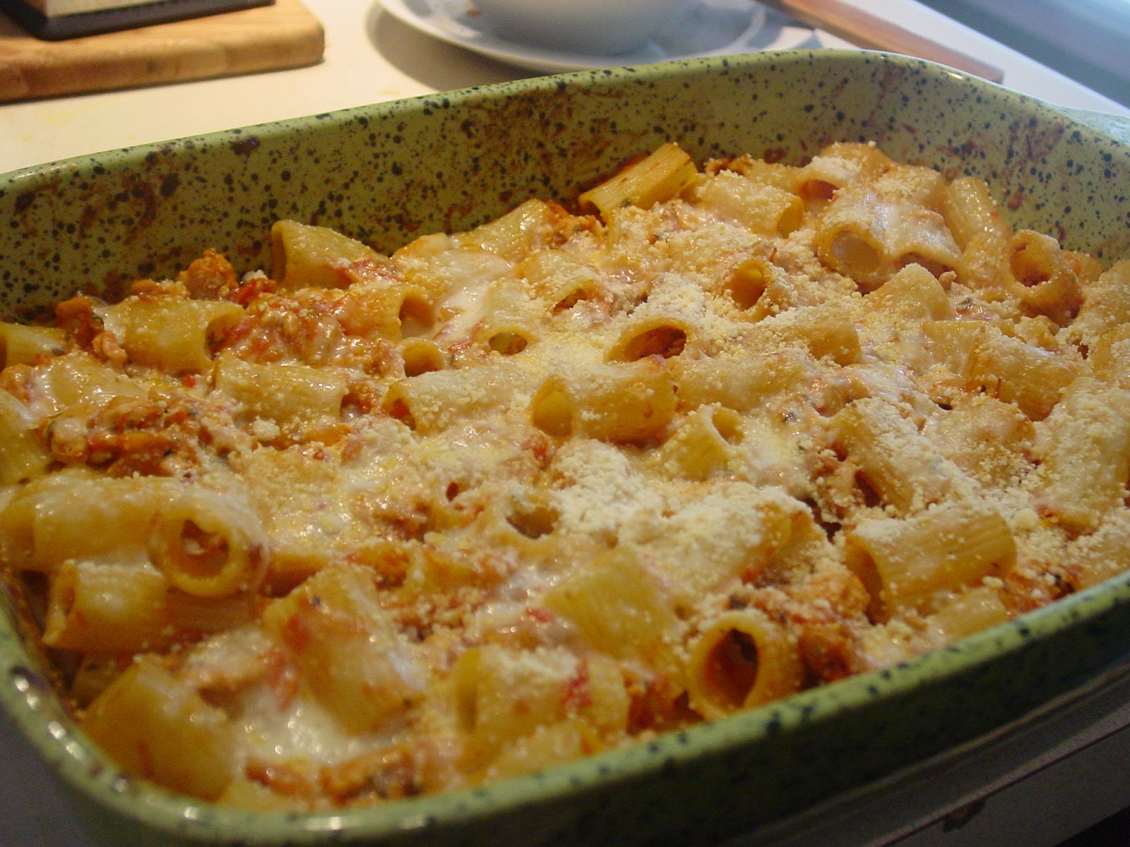 The Dirty Floor Roasted Garden Tomato Turkey Pasta Bake