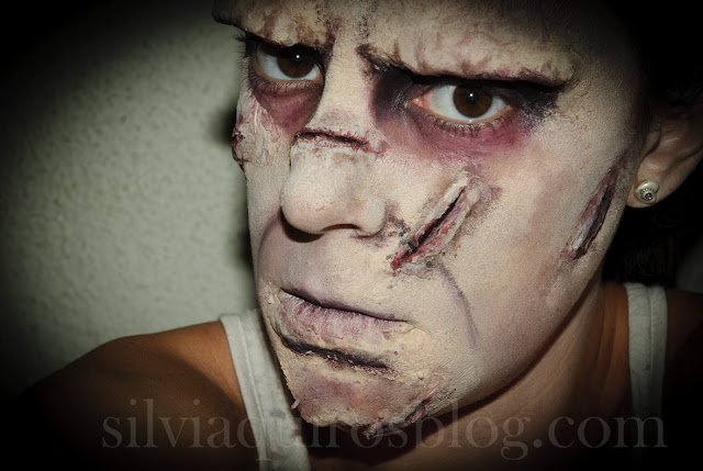 Maquillaje Halloween 13: Exorcista, Halloween Make-up 13: The Exorcist, efectos especiales, special effects, Silvia Quirós