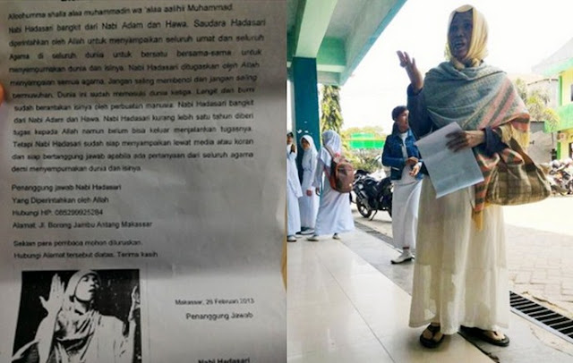 Perempuan asal Makassar yang mengaku sebagai nabi (foto: wowkeren.com)