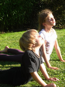 Special Moments: Yoga in the garden with my daughter Melodie and Nephew Herbie