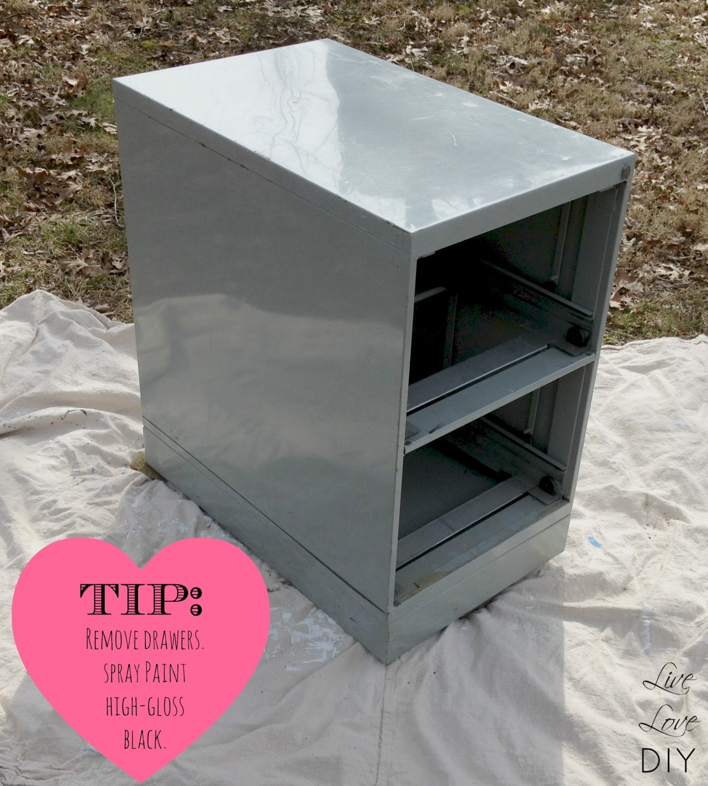 Livelovediy How To Spray Paint A File Cabinet And The Occasional