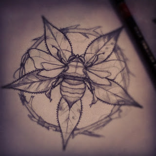 Mister Beaudry's drawings...: Progress of my bee drawing...