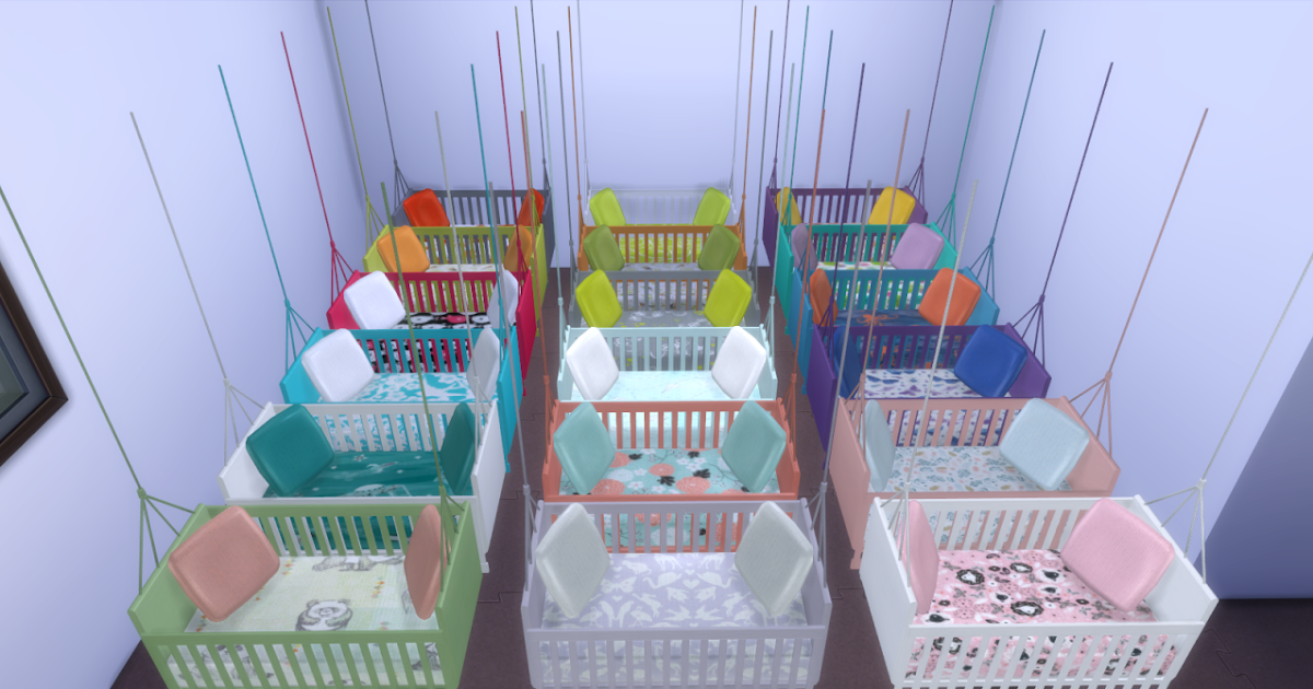 New Sims 4 Blog 18 Hanging Crib Recolors by Fallenstar1119