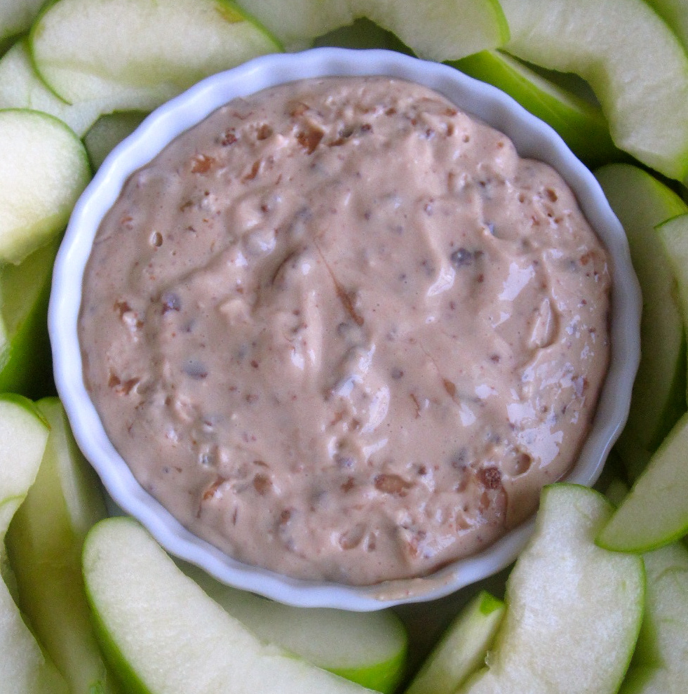 The Cultural Dish Heath Bar Toffee Dip with Apples