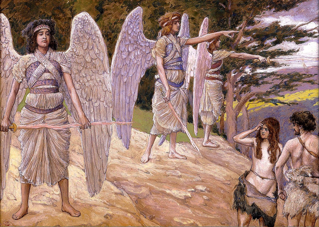 Adam and Eve Driven From Paradise Public Domain Clip Art Photos and Images