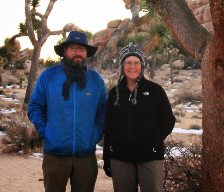 Joshua Tree National Forest, California, with son Chad and daughter Thuan--2015