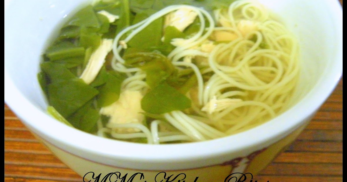 MM's Kitchen Bites Clear Chicken Noodle Soup with Spinach...couldn't sleep