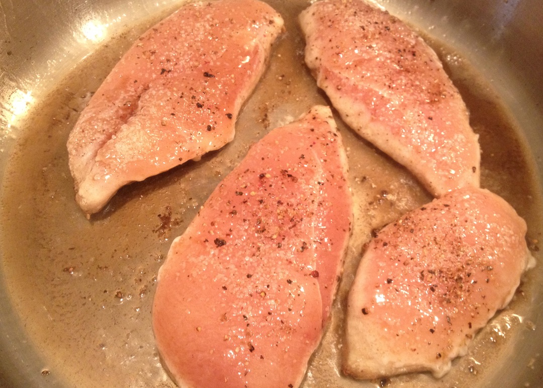 Sautéed Chicken Breast, Garlic, Onion, White Wine, Parsley, Parmesan