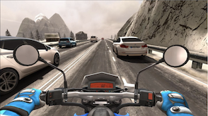 screenshot saat bermain game android  traffic rider play store