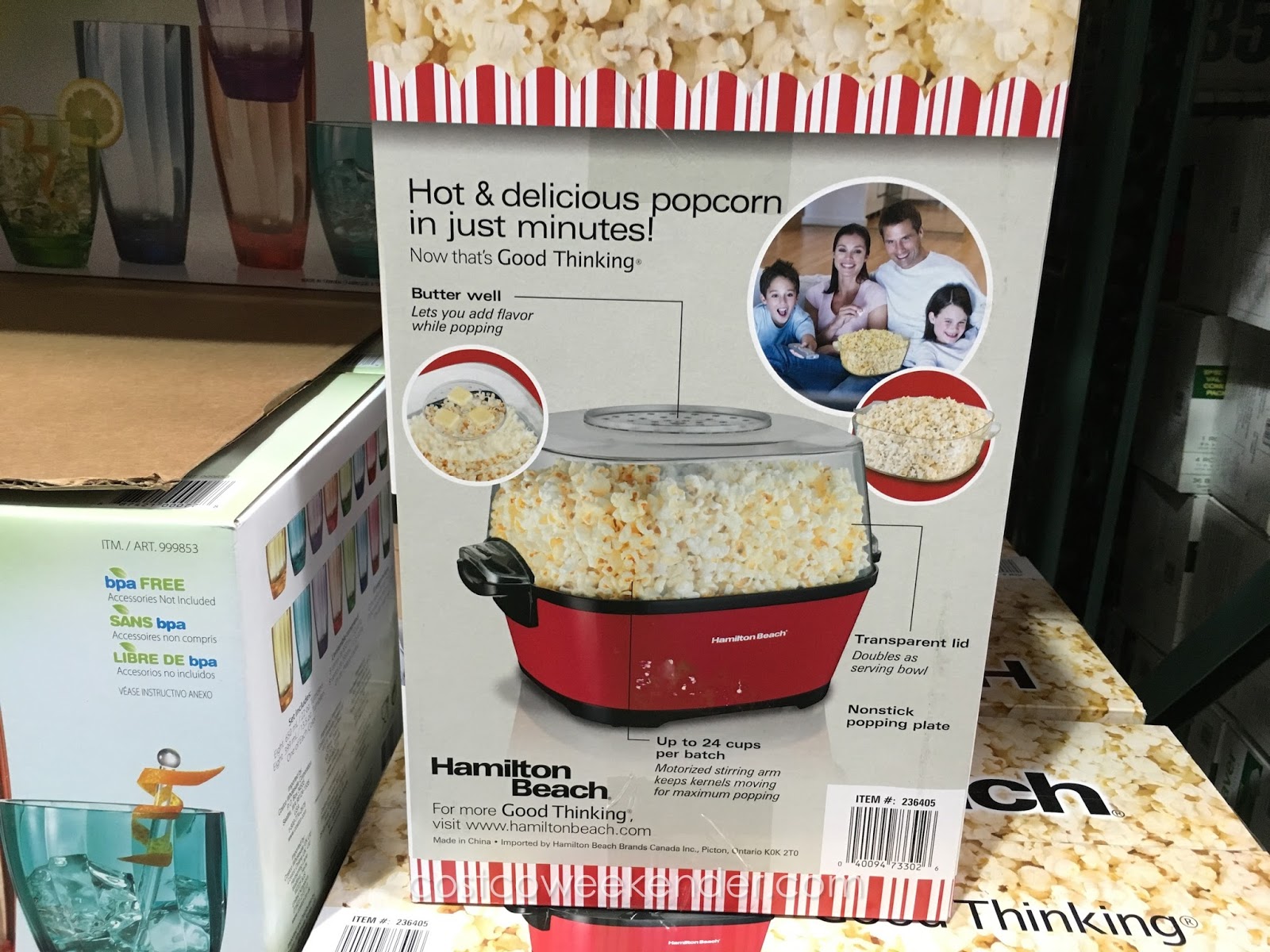 Hamilton Beach Hot Oil Popcorn Popper (73302E) Costco Weekender