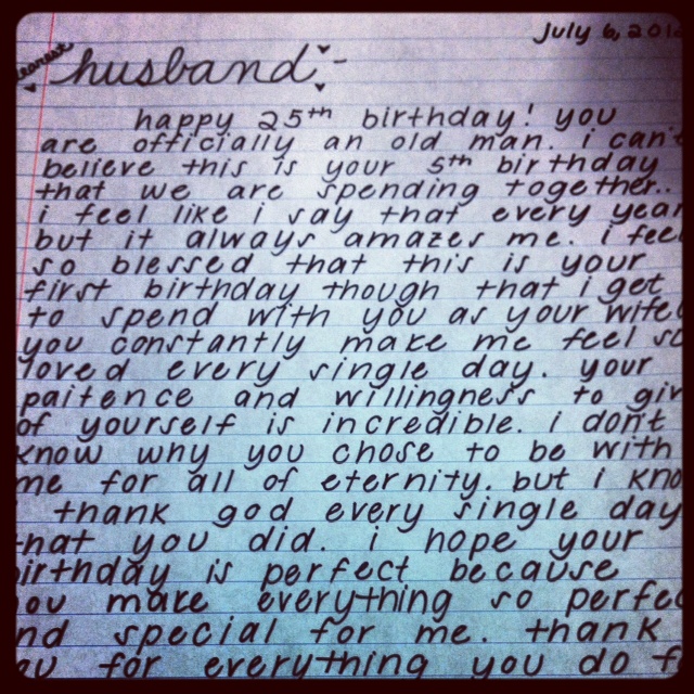 Happy birthday letter to boyfriend