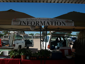 Info tent at the farmer's Market