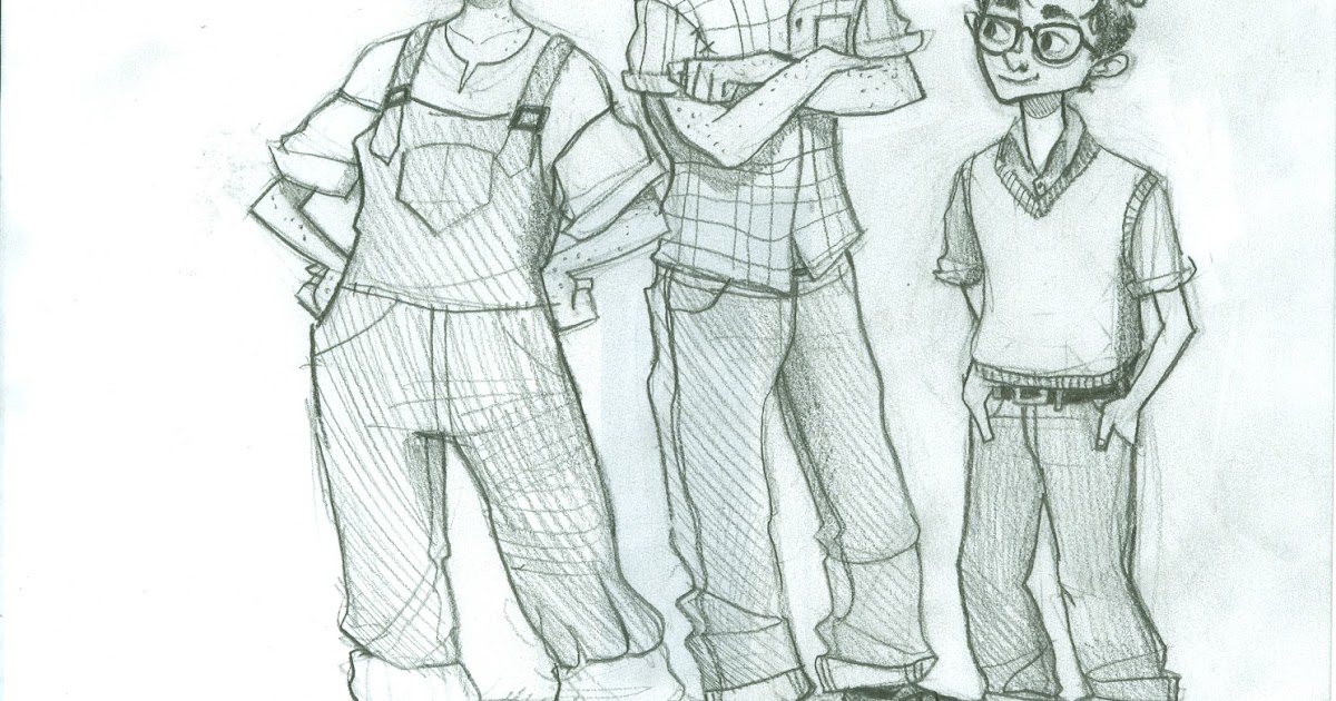 Jem's Sketch Pad Scout, Jem, and Dill March 2013