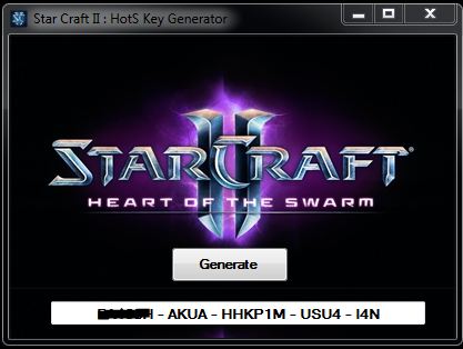 Starcraft 2 game key generator