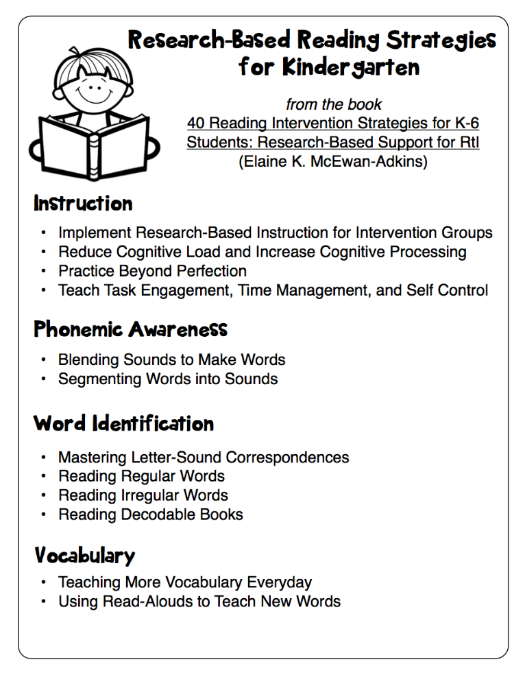 Classroom Freebies ResearchBased Reading Strategies Handouts