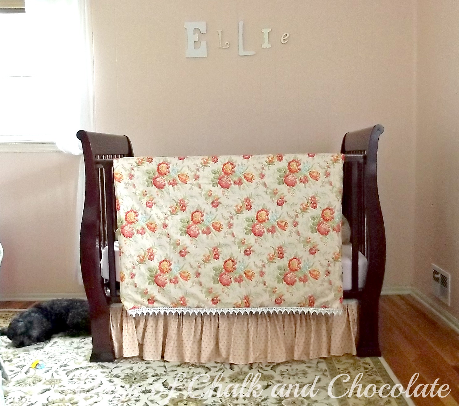 Sewing Project Crib Duvet Cover and Crib Skirt Days of Chalk and