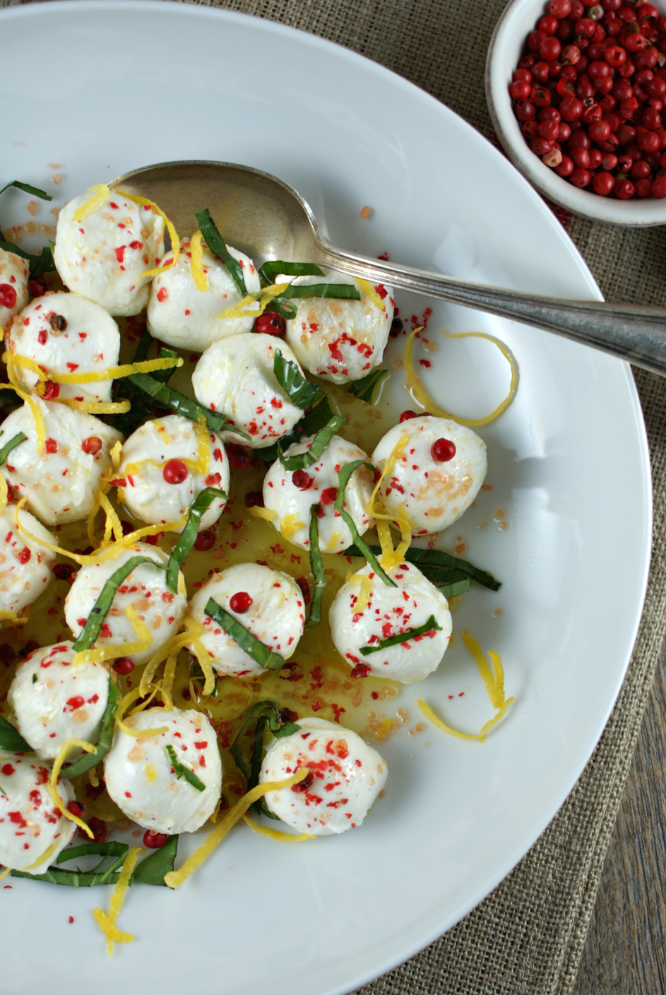 Authentic Suburban Gourmet Marinated Mozzarella Balls