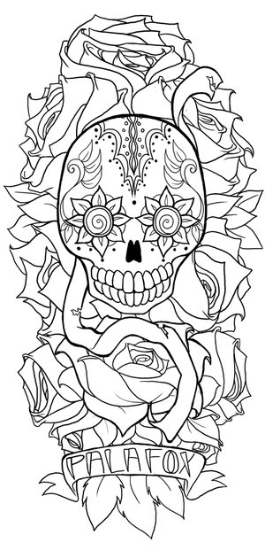 Skull Tattoo Half Sleeve Designs