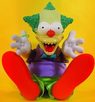 Evil Krusty The Clown Doll from The Simpsons.