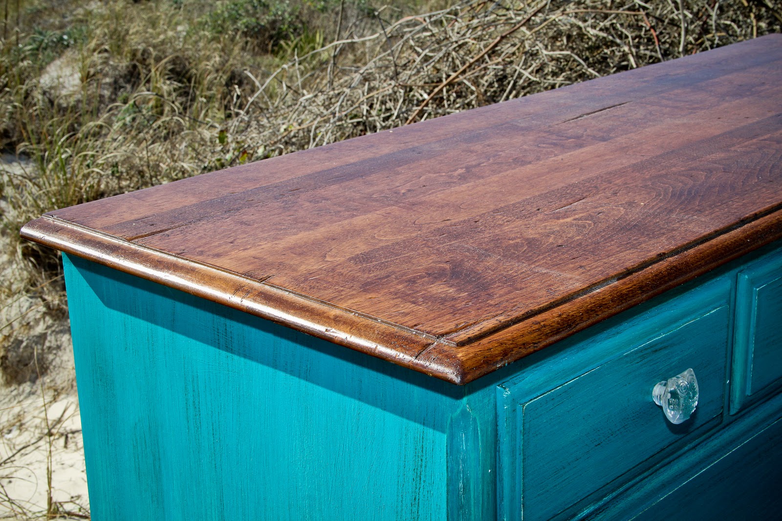 David J. Hansel the Artist Aged and Dry Brushed Ethan Allen Dresser