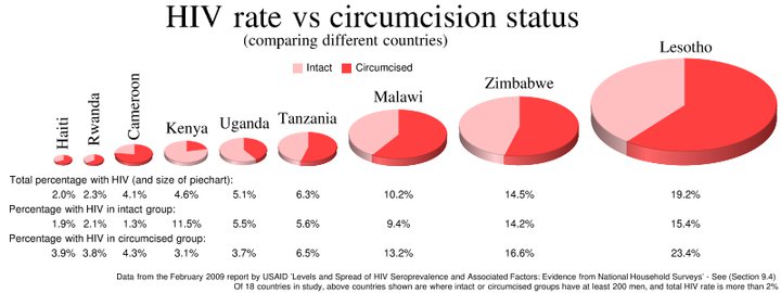 circumcision vs HIV stats