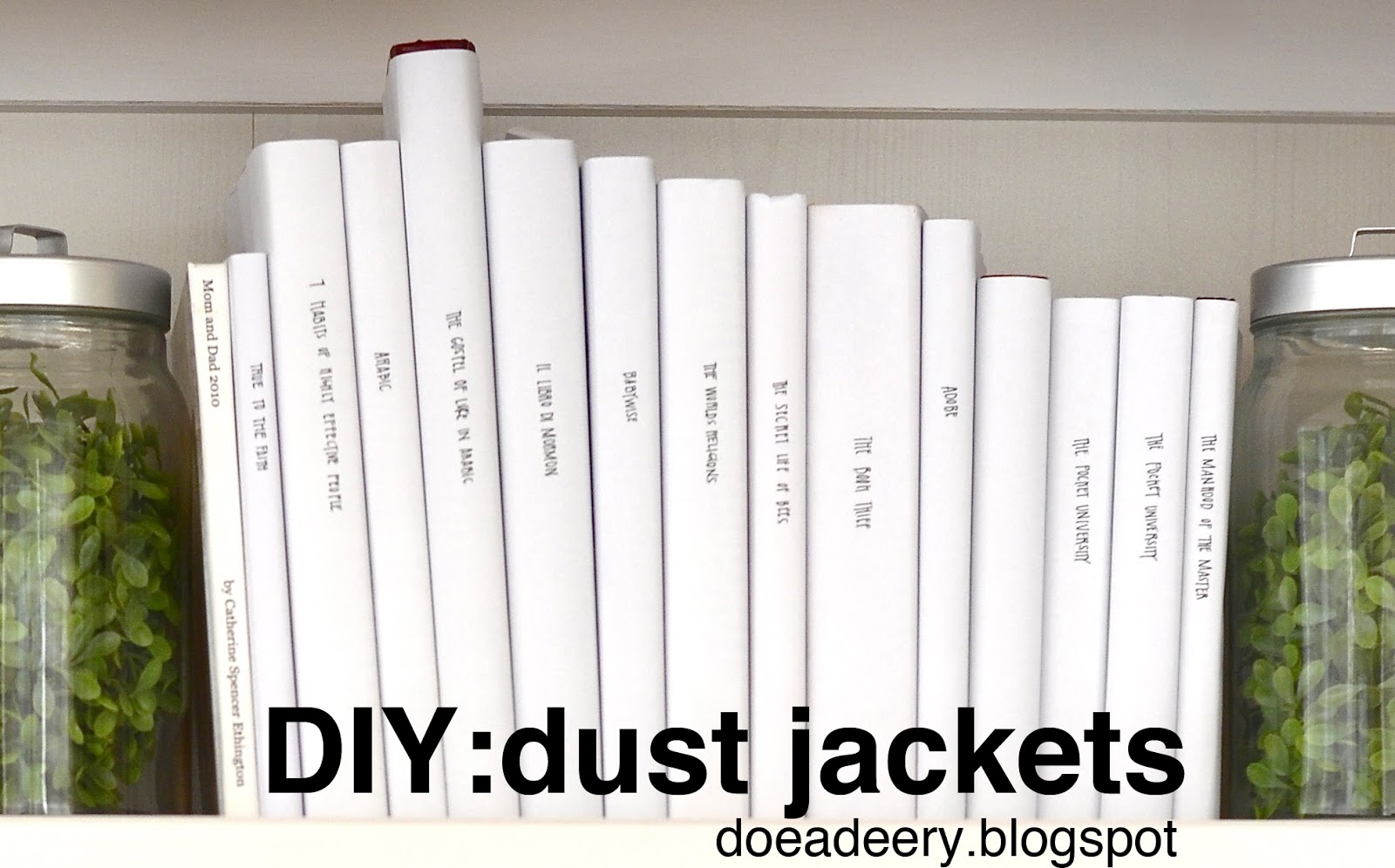 doe a deery easy diy dust jackets