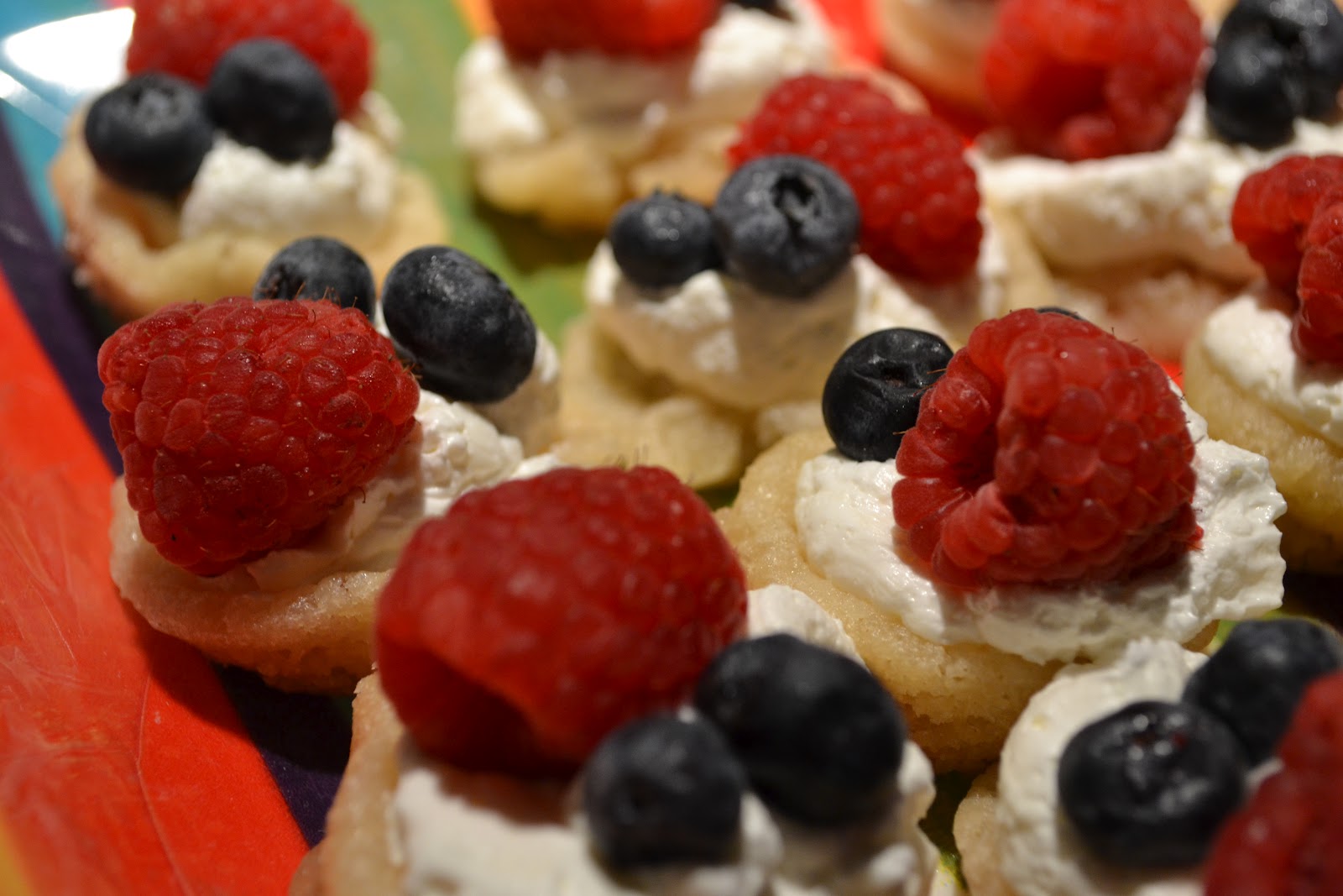 Purple Tailgating Mama Mini Fruit Pizzas / Cups